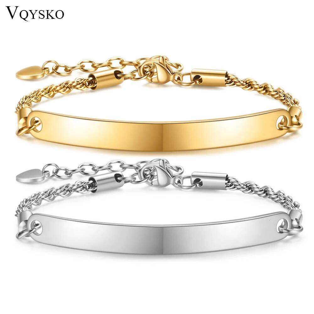 VQYSKO Personalized Name Identity Braided Bracelet For Men Women Always Believe Yourself Graduation Custom Gift Z260313