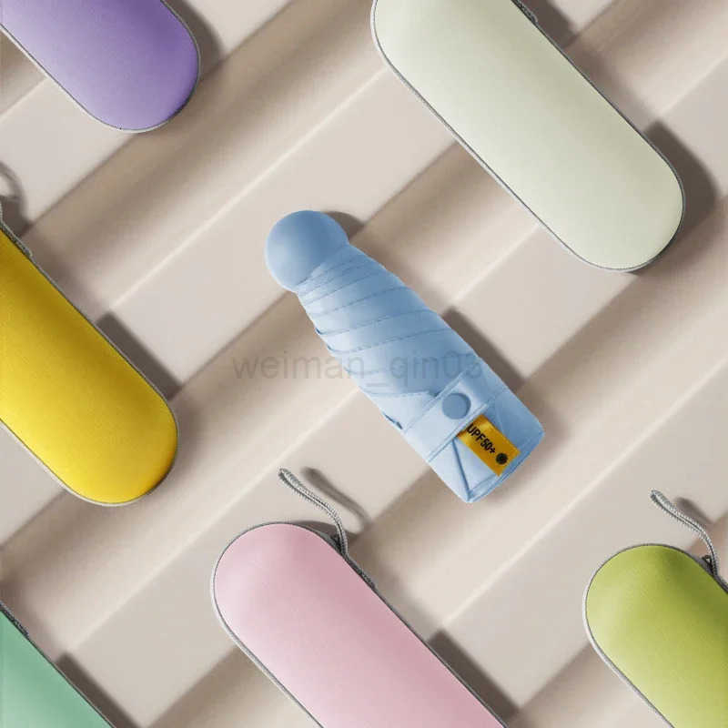 Mini Sunscreen UV Protection Parasol - Compact Pocket-Sized Umbrella for Sunny/Rainy Days Lightweight Travel Gift Capsule H260314