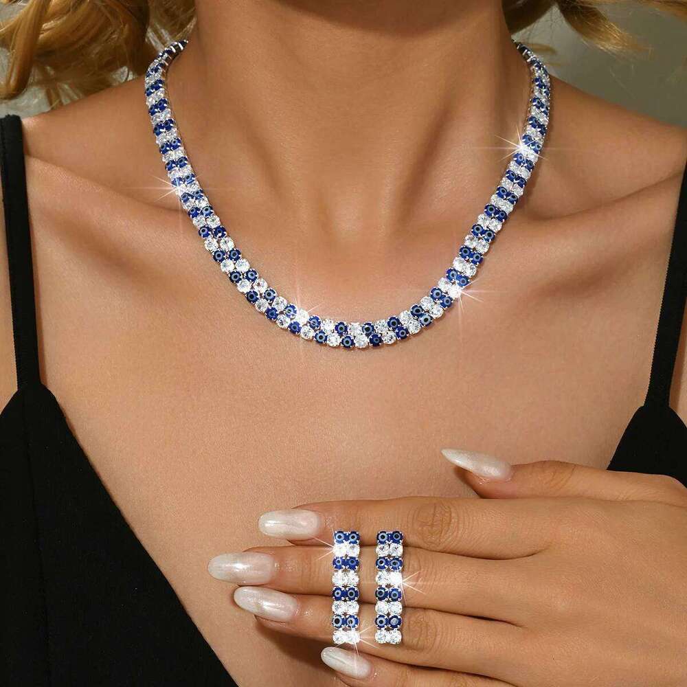 Vintage, elegant, and minimalist French style best-selling ring, bracelet, earring, necklace, high-quality four piece set Z260313