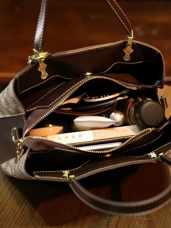 New spring and summer handbag, fashionable women's shoulder crossbody bag, large-capacity commuter tote, high-end hand-held shoulder bag, stylish - view 5