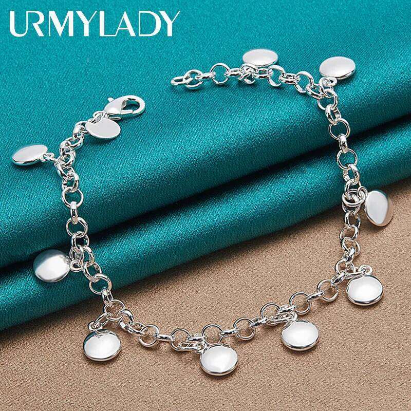 URMYLADY 925 Sterling Silver Lentils Pendant Bracelet For Women Charm Wedding Party Fashion Jewelry Z260313