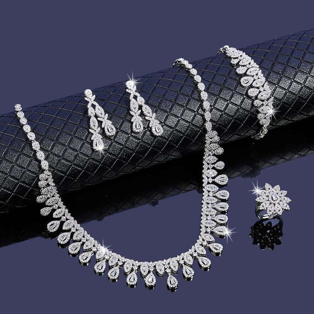 4pcs Bridal Cubic Zirconia For Women Party Luxury Dubai Nigeria CZ Crystal Wedding Jewelry Sets Z260313