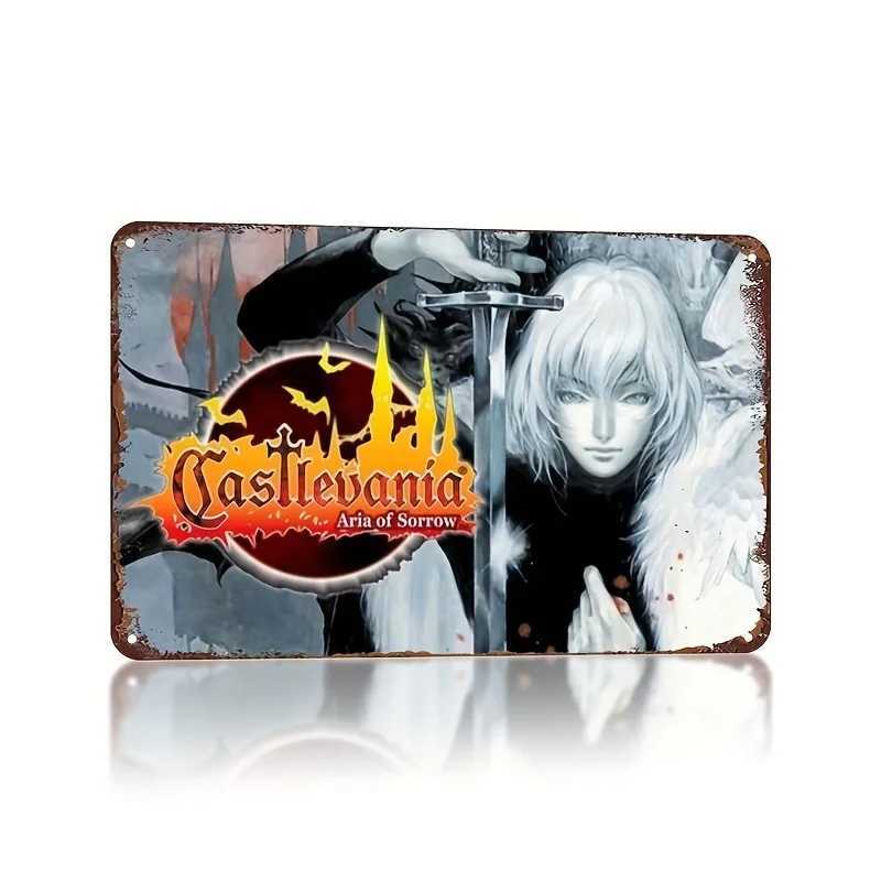 Castlevania Vintage Video Game Metal Tin Sign - Retro Wall Art Decor Easy Hang for Bedroom Bathroom D260314
