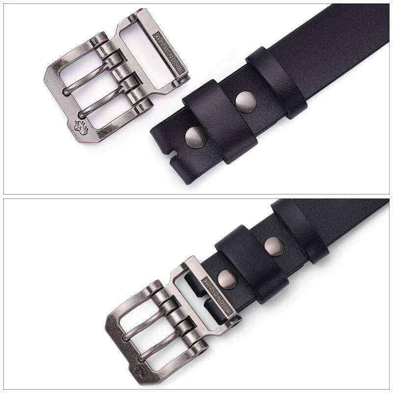 2024 Men's High Quality Belts Genuine Leather Strap Luxury Pin Buckle Fancy Vintage Belt for Jeans Free Shipping Z260226