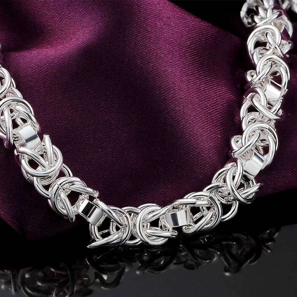 New 925 Sterling Silver Bracelets charm circle classic chain for women men Wedding party good Gifts high quality Fashion Jewelry Z260313