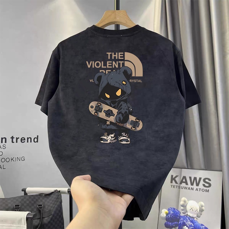 New Summer Trendy Fashion Short Sleeve Designer Hoodie Polo For Men Slim Fit Loose Comfortable Designer T-shirt Design Trendy
