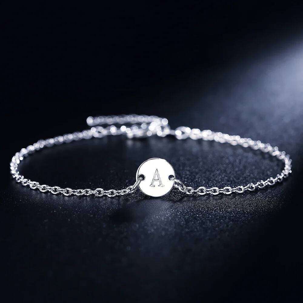 925 sterling Silver elegant 25 letter cards Chain Bracelets for Women Fashion Party Wedding Accessories Jewelry Christmas Gifts Z260313