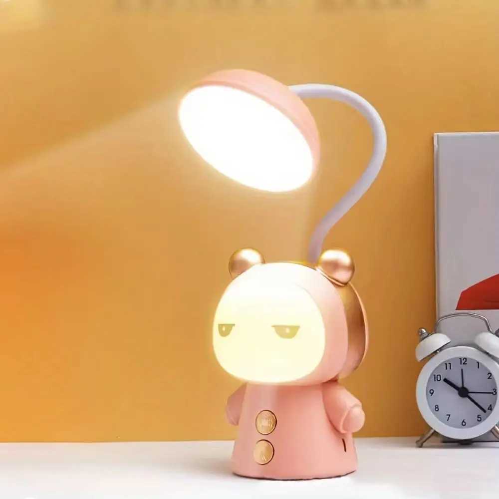 Eye Protection Creative Cute LED Desk Lamp Lovely Portable Cartoon Table Lamp USB Rechargeable Dimmable Night Light Kids Bedroom Y260314