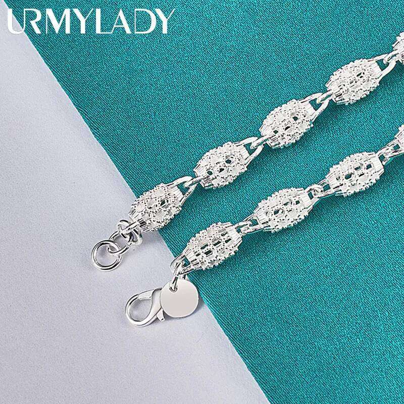 URMYLADY 925 Sterling Silver Hollow Bead Chain Bracelet For Woman Fashion Wedding Engagement Party Jewelry Z260313