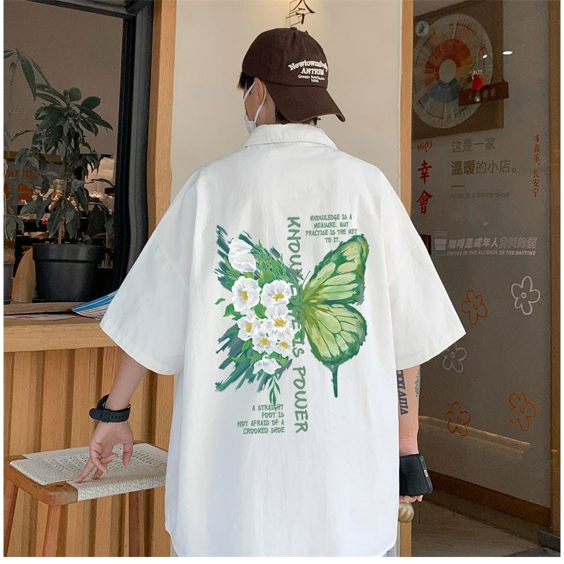Designer Hoodie Summer Americanstyle Oil Painting Print Shortsleeve For Men And Women Polo Designer T-shirt Trendy Loose Fit Retro Cool Stylish Casual Style