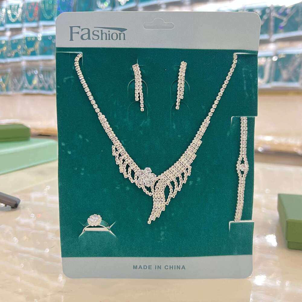 5PC Women's Fashion Tassel Flower Necklace Earrings Bracelet Ring Jewelry Set Suitable for Wedding, Party, Festival Gifts-8392 Z260313