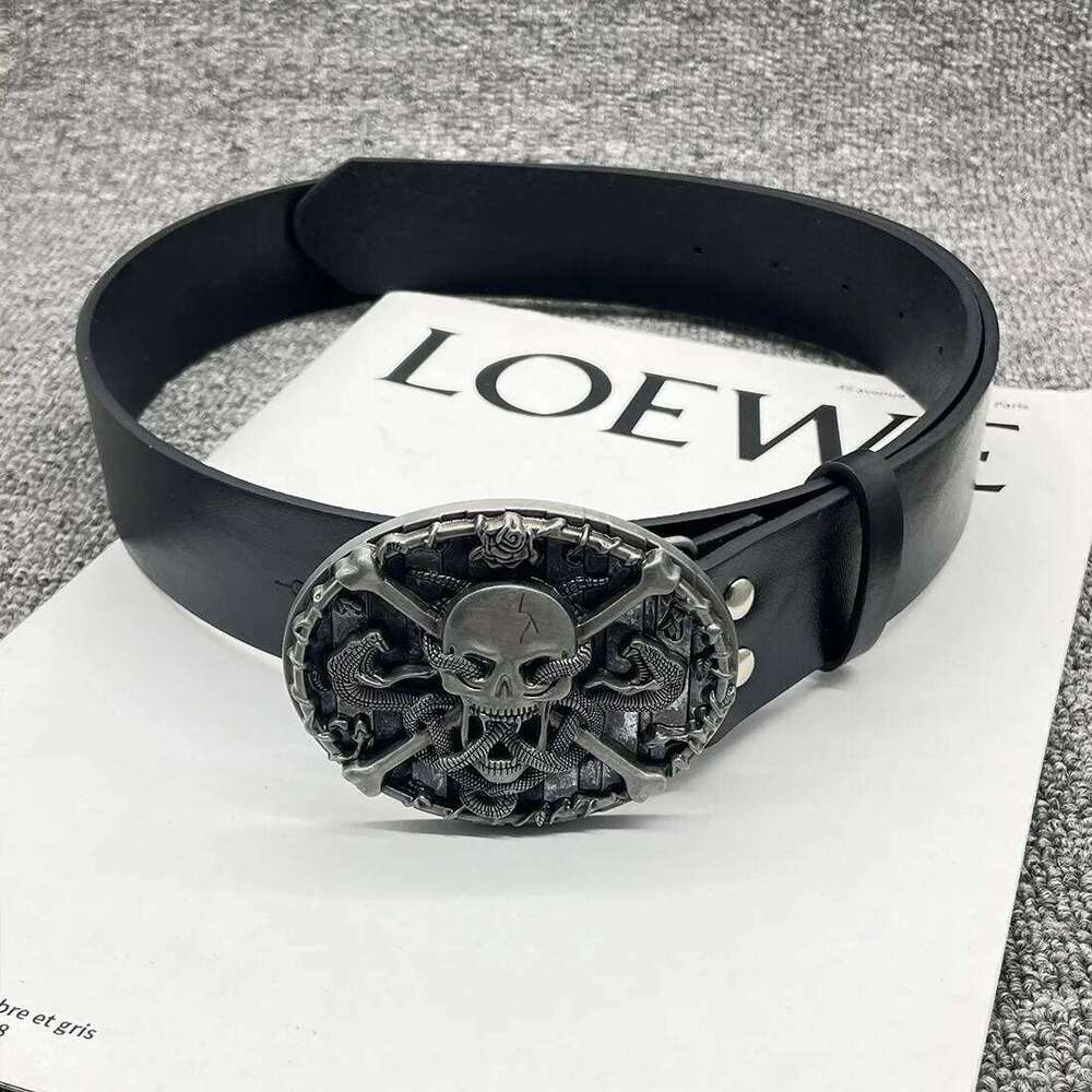 Punk Belts For Women High Quality Luxury Brand Skull with knife Rivet Unisex Waist Men Waistband Goth Belt for Jeans Z260226