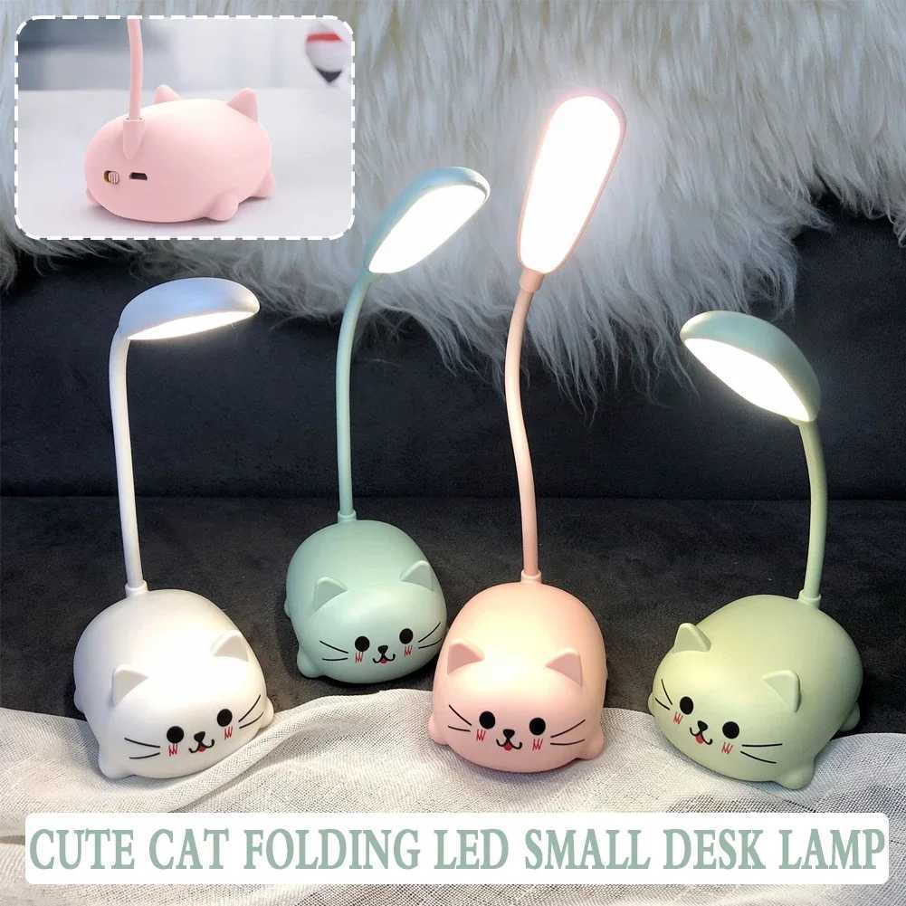 Cartoon Cute Pet Animal Bear Pig Cat Dog Usb Recharge Battery Led Table Night Light Child Eye Protection Warm White Desk Lamp Y260314