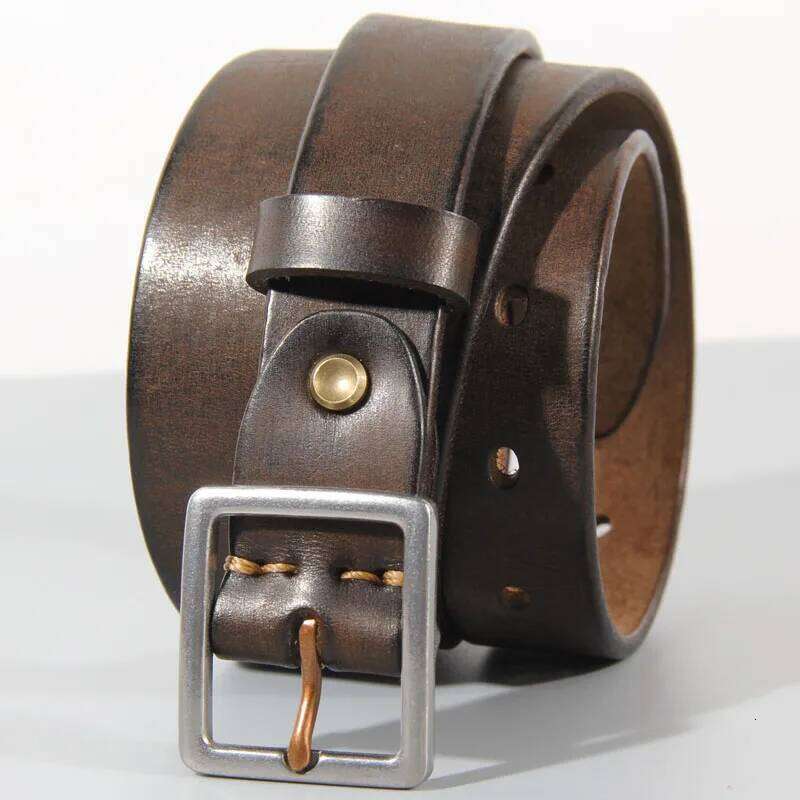 Handmade High Quality Leather Pin Buckle Jeans Retro Casual Top Cowhide Women's Belt Z260226