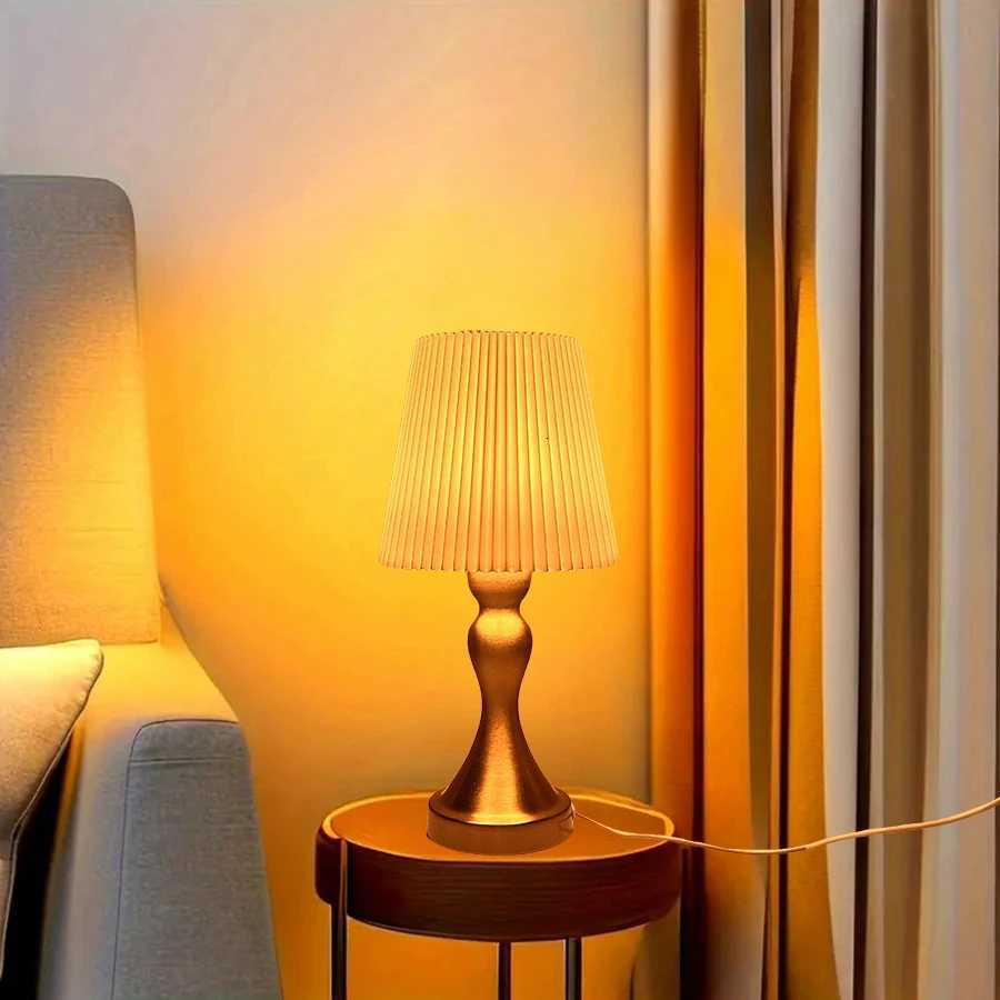 1 USB-powered LED folding light with aluminium alloy metal base - modern Nordic style dimmable night light for bedroom desk dec Y260314