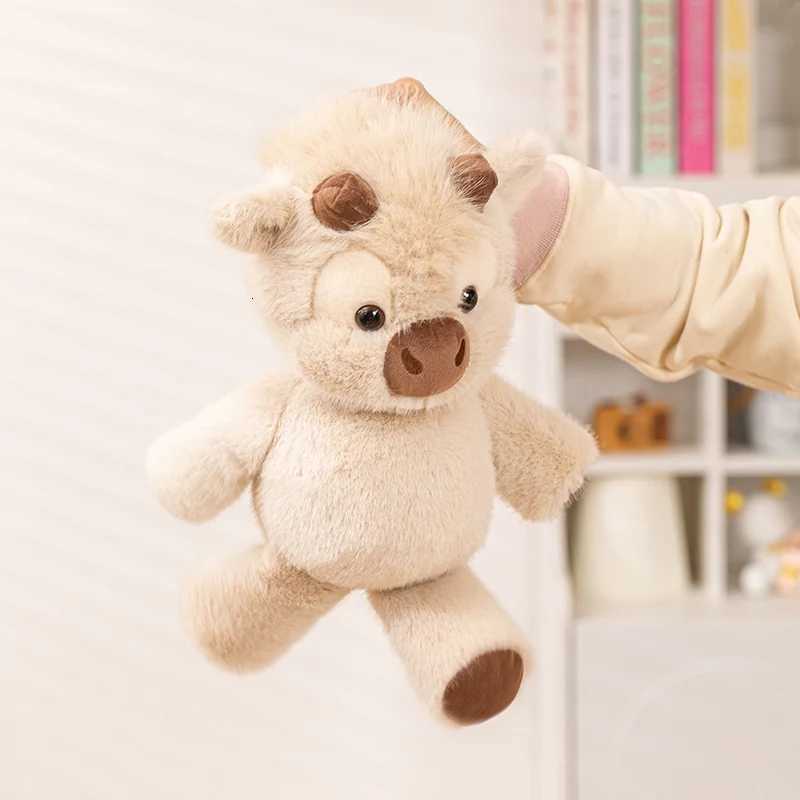 Wholesale Cuddly Plush Toys Cattle High Quality Fluffy Sitting Pose Doll Warm Cozy Children Companion Xmas Gift Home Decor Gift Y260314