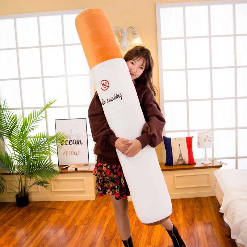 Nice Creative Smoking Cylindrical Sleeping Cushion Cigarette Pillow Plush Toys Fashion Boyfriend Birthday Gift Y260314