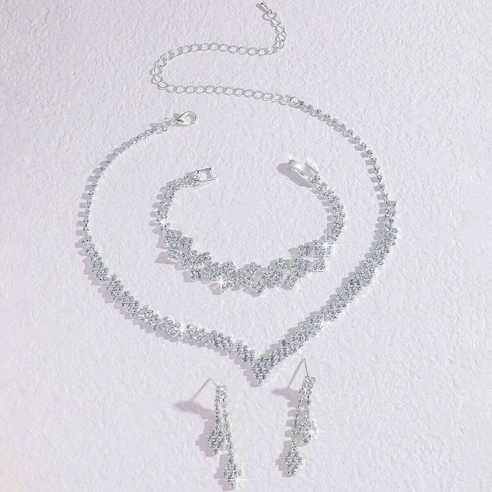 4/3 Pieces Of Wedding Season Women's Claw Chain Series Earrings, Necklaces, Bracelets, Jewelry Sets, Banquet And Holiday Gifts92 Z260313