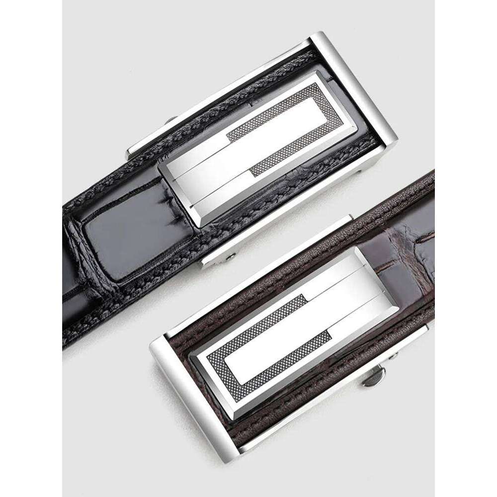 Real Crocodile Genuine Leather Belt Black Belts for Men lengthening length Male Strap customized Luxurious Trouser Z260226