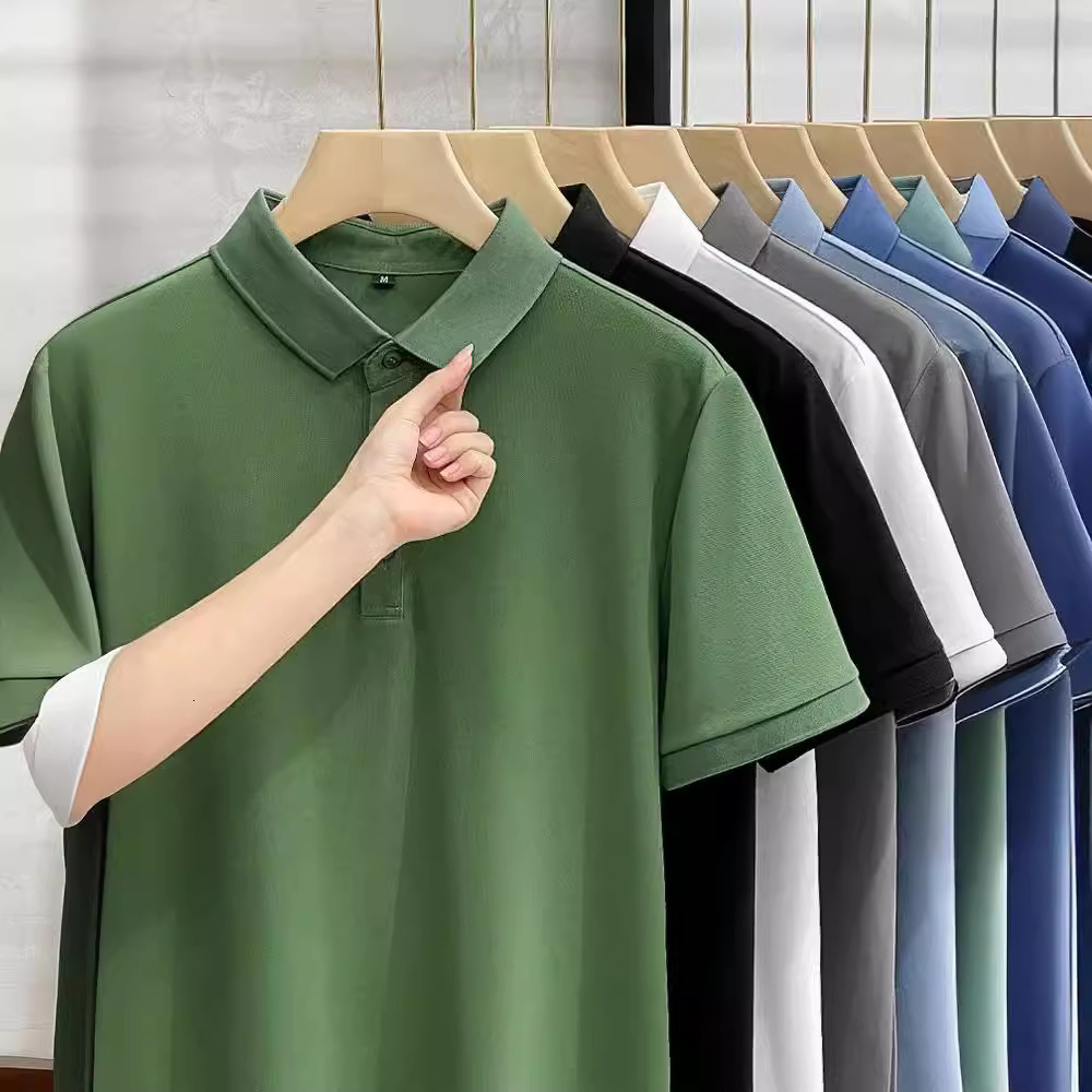 Summer Koreanstyle Casual Men's Designer T-shirt Polo Shirt Polo With Designer Hoodie Collar Direct From The Manufacturer Shortsleeved Trendy Men's Clothing