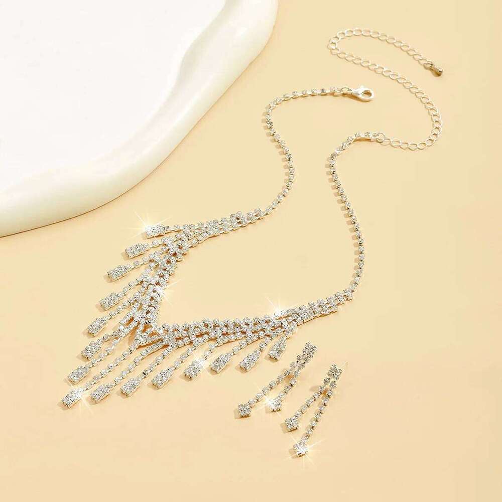 3PC Women's Fashion Design Long tassel Necklace Earrings Jewelry Set Wedding Banquet Party Holiday Gift Z260313
