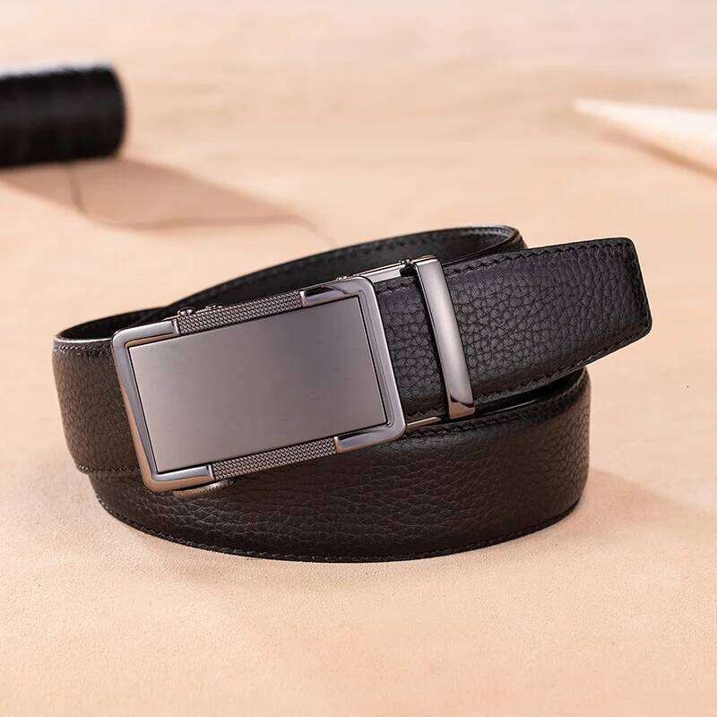 Men's genuine leather Automatic Cowboy Trousers Harness Waist strap Lined up brand Stomach Medieval belt luxury Z260226