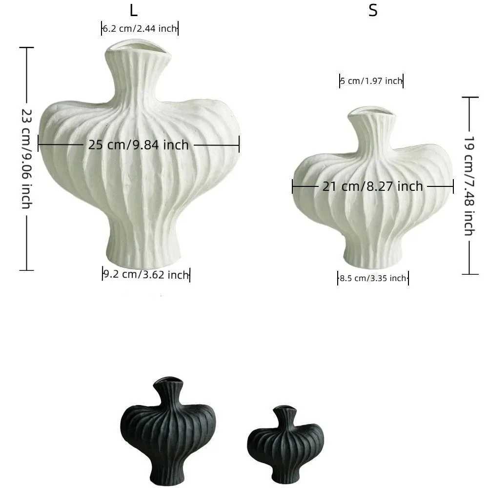 Nordic Style Plastic Vase Minimalist Irregular Shape Imitation Ceramic Vase Unbreakable Hydroponic Flower Vase Home Decor Y260314