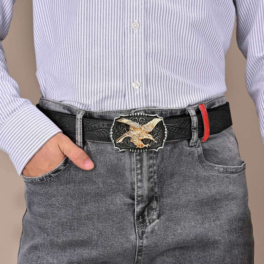 2 Pack Western Belt, Faux Leather Slide Ratchet Men, Men's Belt with Automatic Click Buckle for Jeans, Fa Z260226
