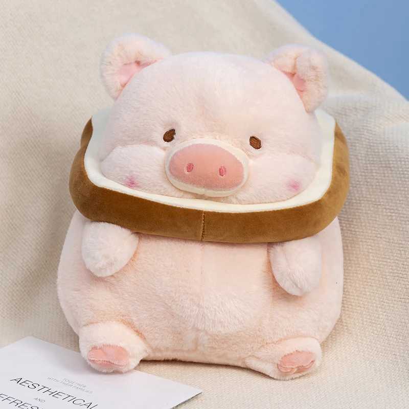 Kawaii Lulu Pig Bread Plush Toy Creative Stuffed Animals Pink Piggy Toast Doll Girl Birthday Toys Girlfriend Cute Gift Y260314