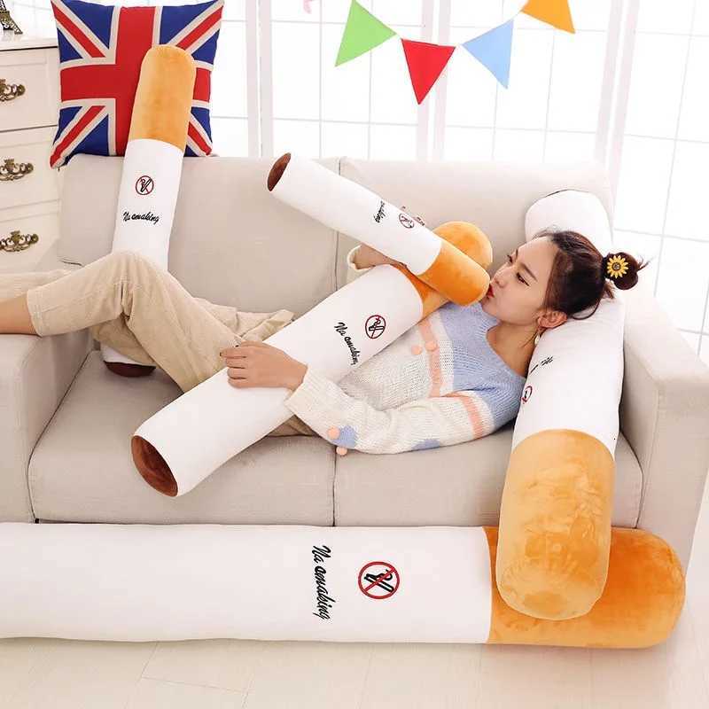 Nice Creative Smoking Cylindrical Sleeping Cushion Cigarette Pillow Plush Toys Fashion Boyfriend Birthday Gift Y260314