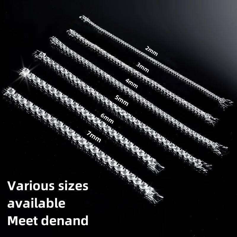 Factory Price 925 Silver Plated 18K Gold 4A Grade Zircon Tennis Bracelet For Men And Women Fashion Personality Exquisite Jewelry Z260313