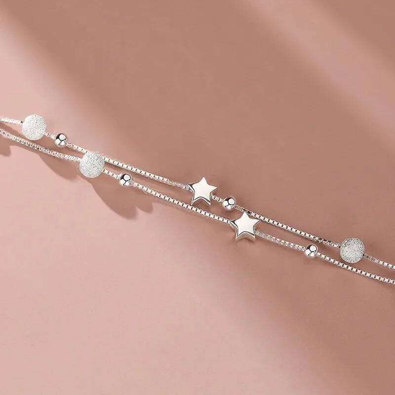 925 sterling silver Beautiful stars Bracelets for women korean fashion party Wedding Jewelry Holiday gifts Z260313