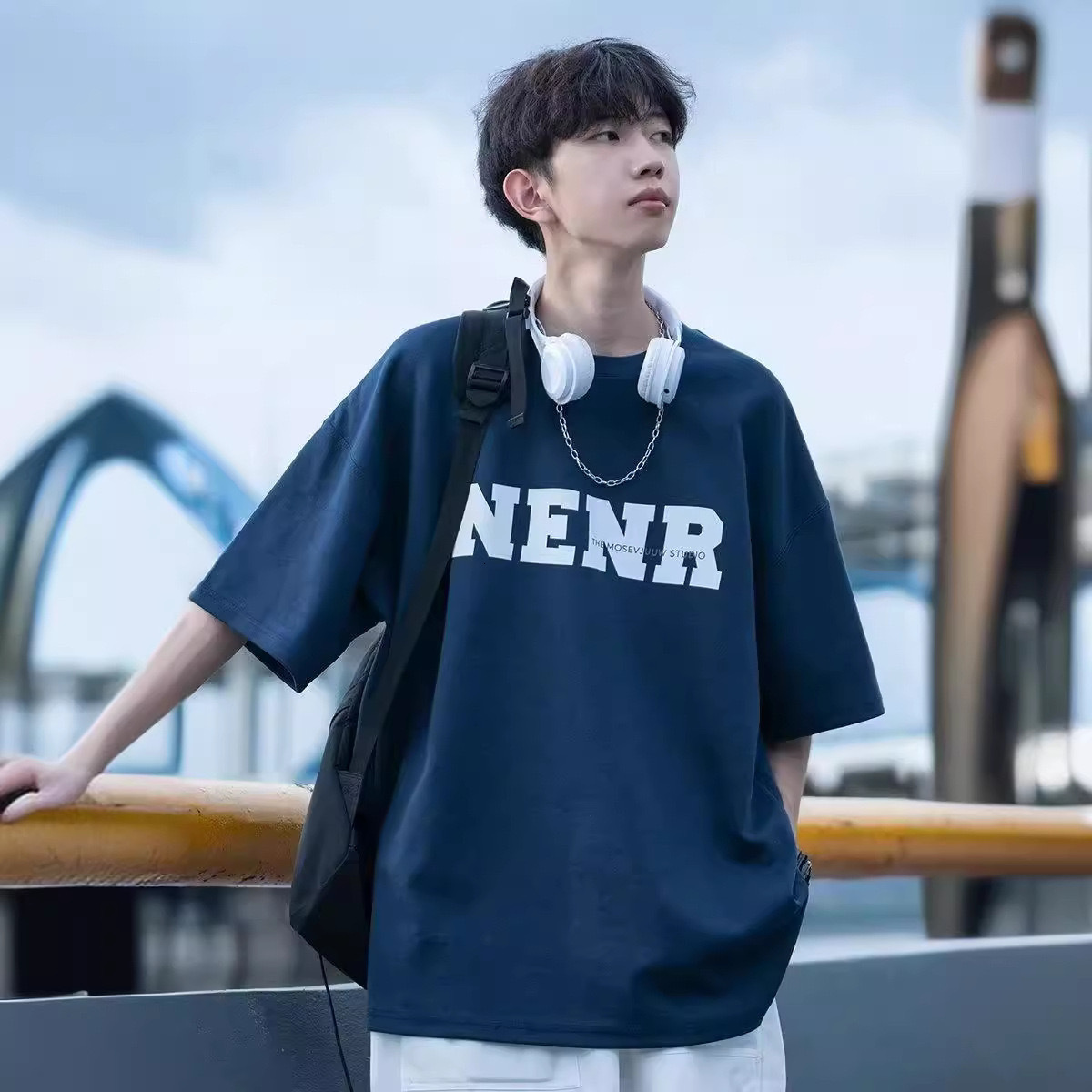 Polo Men's Short Sleeve Designer T-shirt Summer Designer Hoodie New American High Street Fashion Letter Print Loose Fit Half Sleeve Tee