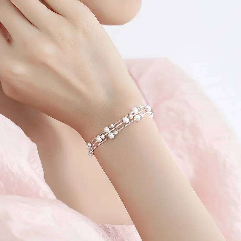 Luxury 925 Sterling Silver Lucky Bead Bracelets Woman Original Multi-layer Charm Bracelet Elegant Party Jewelry Gifts Z260313