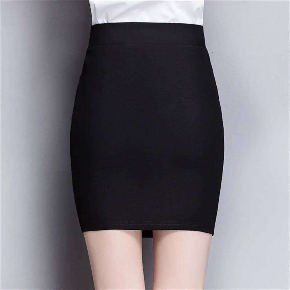 Women Clothing Business Casual Solid Color High Waist Pencil Skirt Summer All-match Slim Mini Dress Office Ladies Black Skirts Z260314