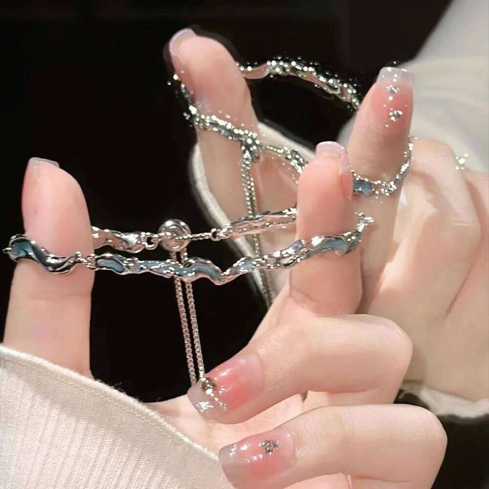 Steel Fun New Women Bracelet Shiny Pink Zircon Butterfly Cherry Blossom Hand Chain for Girls Friendship Gift Y2k Accessories Z260313