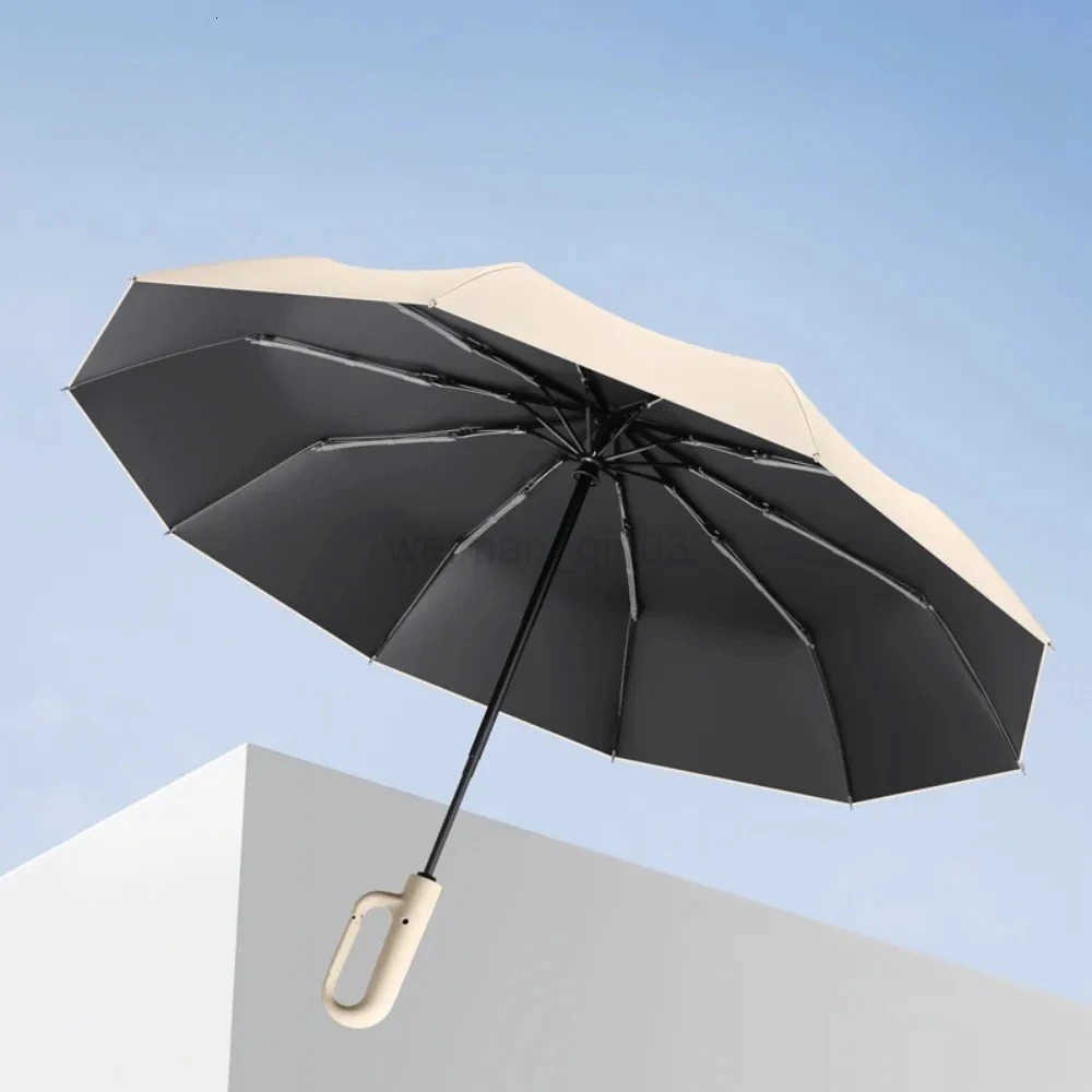 Fully Automatic Buckle Sunny and Rainy Umbrella Purpose Sunscreen UV Protection Folding Umbrella Advanced Sun Umbrella H260314