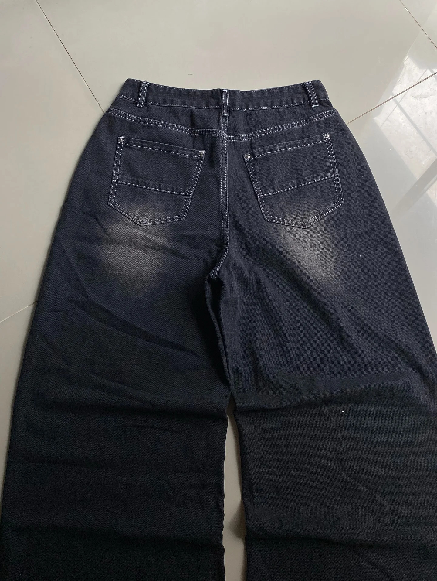 vintage printing baggy jeans y2K harajuku trend men and women hip hop fashion casual Joker couple Wide-leg pants streetwear 260311