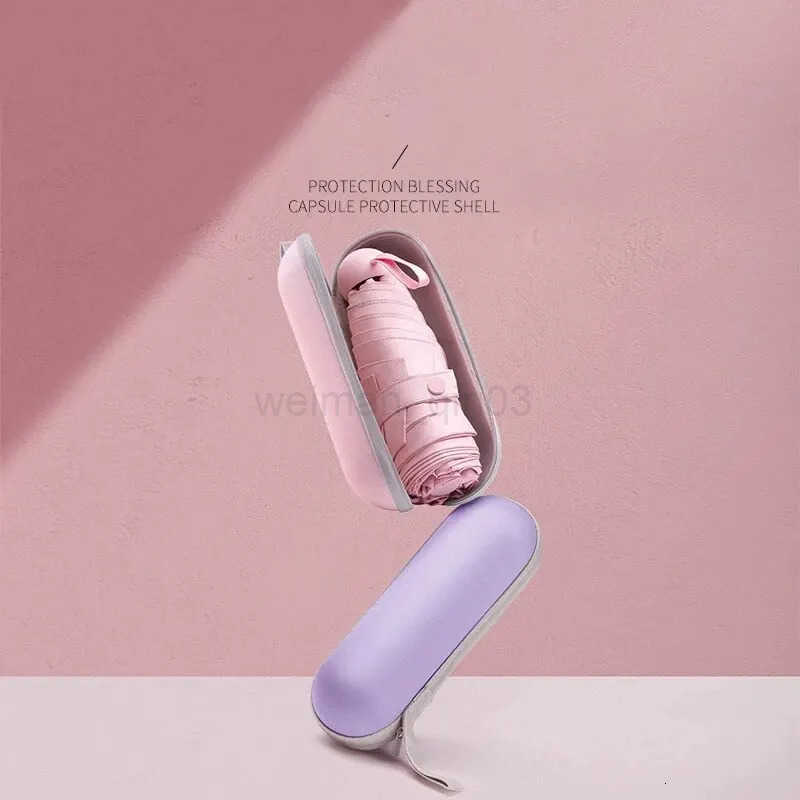 1pc Travel Umbrella With 6 Rib Reinforced Auto Open Close Compact Lightweight Automatic Strong Waterproof Folding Umbrellas H260314