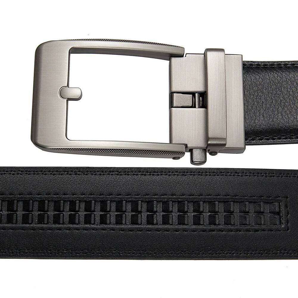 Luxury 3.5cm Width Cowhide Leather Ratchet Belts For Men Adjustable Automatic Buckle Mens Business Casual Belt B1503 Z260226
