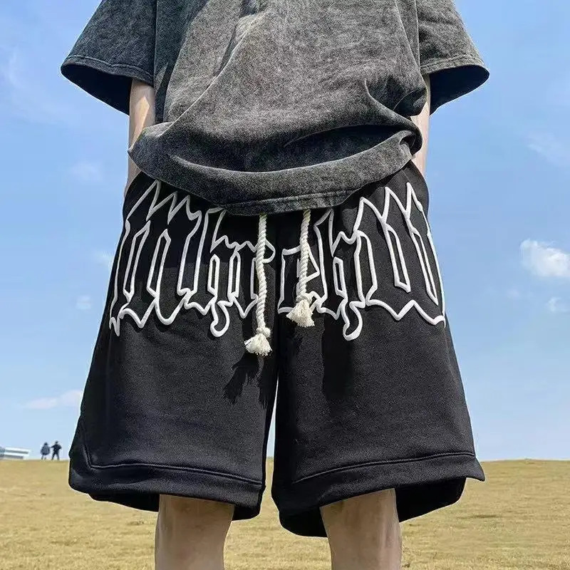 Streetwear Y2K Men and Women Shorts Letter Print Oversize Sports Shorts Harajuku Hip Hop Male Casual Short Pants 260311