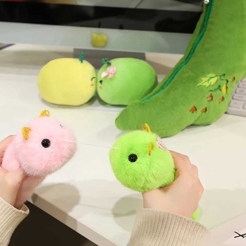 28/38CM Creative Pea Pod Plant Plush Toy Detachable Bean Cute And Interesting Green Doll To Give Baby Christmas Birthday Gift Y260314