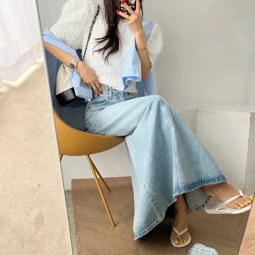 Long Denim Skirt Women 2024 Summer New Arrivals Heart Pattern High Waist A Line Jean Skirt For Women Streetwear Maxi Skirts M260314