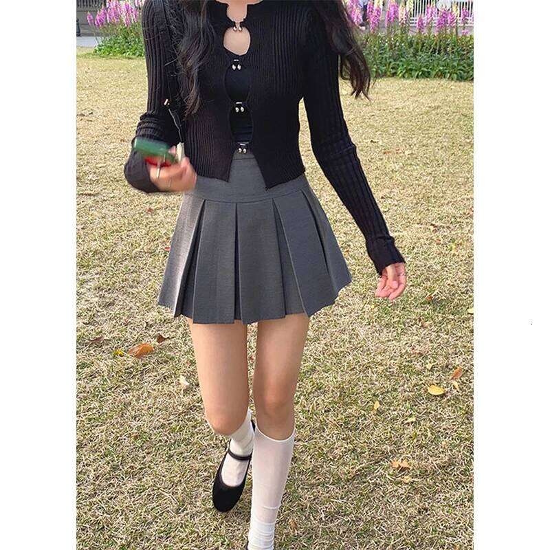 MEXZT Y2K Mini Skirts Women Harajuku Streetwear Black Pleated Korean Fashion School Uniform Kawaii High Waist A Line Skirt Z260314