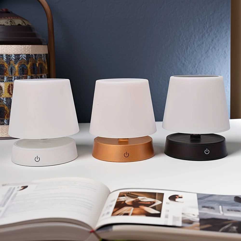 Portable Rechargeable LED Desk Lamp with USB Port Touch Control Night Light for Bedroom Camping Outdoor Use Modern Mini Tab Y260314