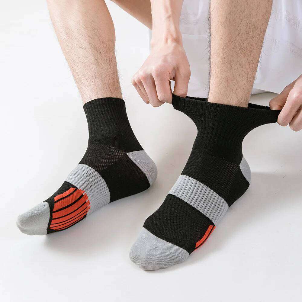 Men's Ankle with Cushion Athletic Running Socks Breathable Comfort 5 Pairs Lot Sports Sock for men Z260314