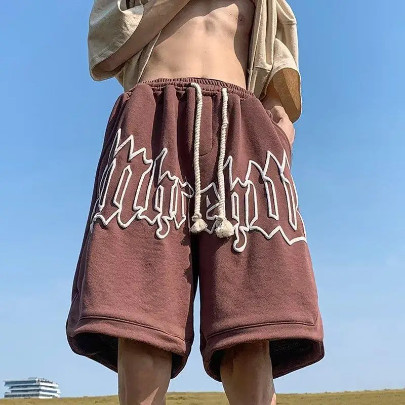 Streetwear Y2K Men and Women Shorts Letter Print Oversize Sports Shorts Harajuku Hip Hop Male Casual Short Pants 260311