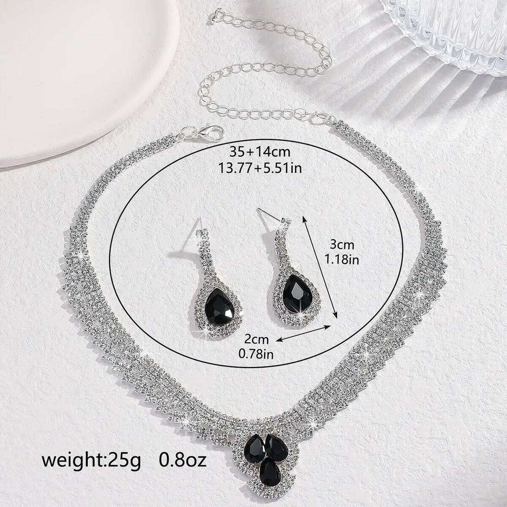 3 Women's Fashion Geometric Necklace Earrings Jewelry Set Suitable for Party and Holiday Gifts Z260313