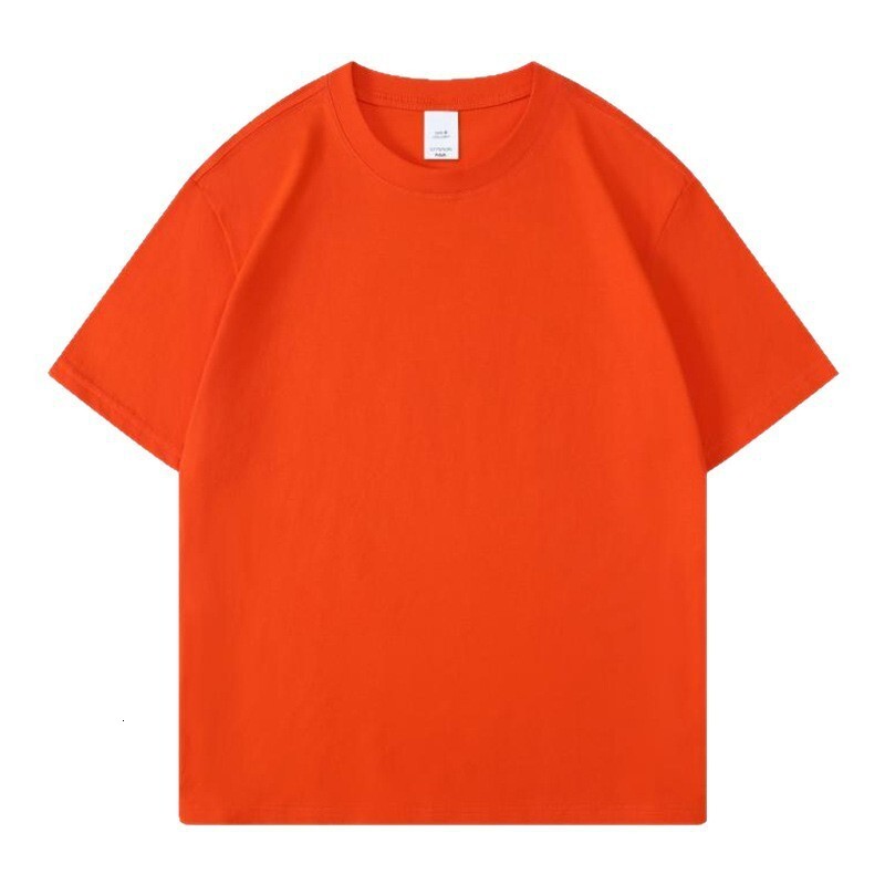Trendy Popular Pure Cotton Unisex Combed Tightly Woven Plain Loose Designer Hoodie Polo Designer T-shirt Fit Shortsleeved Fashionable