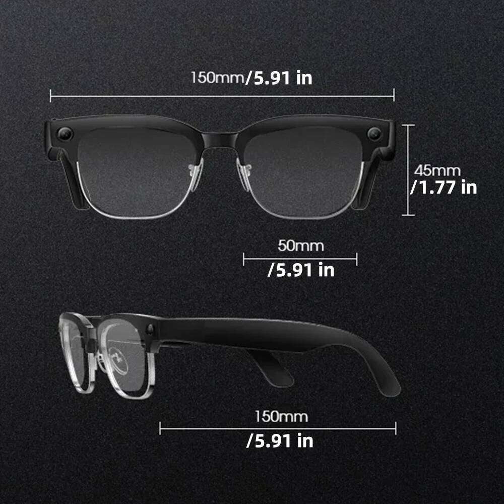 2026 New Al 8Mp HD Camera Video Voice Record Translation Photo Recognition WIFI Transmission BT Call Smart Glasses